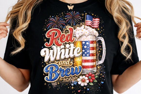 Celebrate in Style: Red White and Brew Png for 4th of July