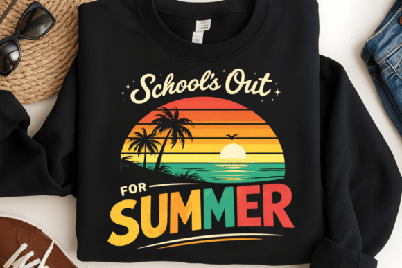 Celebrate Summer Break: Last Day School Sunset Beach Shirt