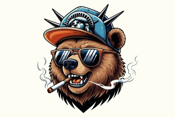 Cool Bear Smoking Graphic Tee: Unleash Urban Edge