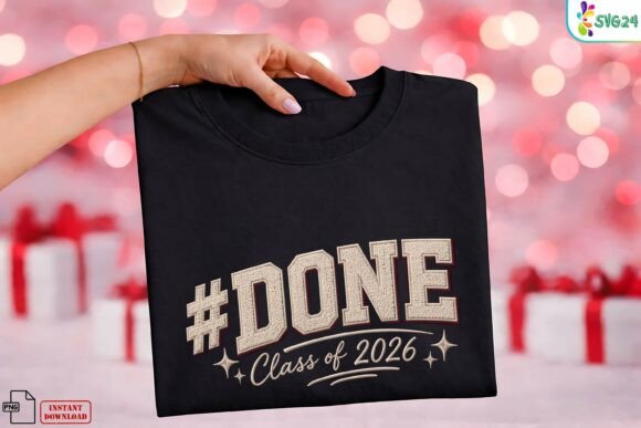 Done Class of 2026 Graduation Chenille: Your Go-To Design Asset