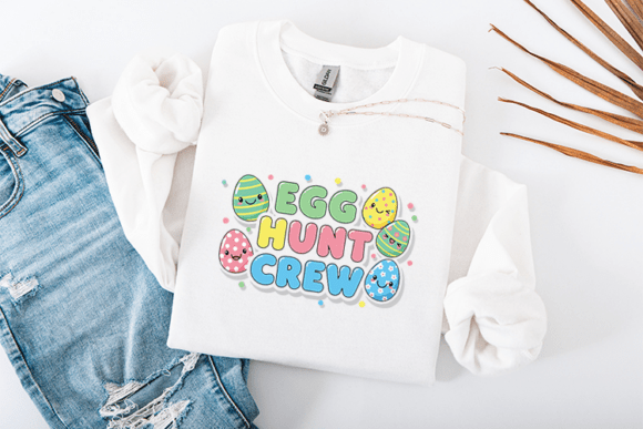 Egg Hunt Crew Easter SVG: Cute Kawaii Fun for Spring