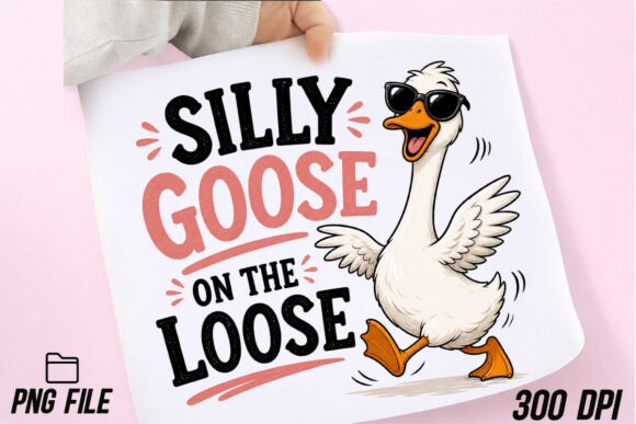 Funny Silly Goose PNG: Sarcastic Charm for Modern Design