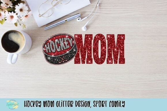 Hockey Mom Glitter Design: A Sparkle for the Sport Family