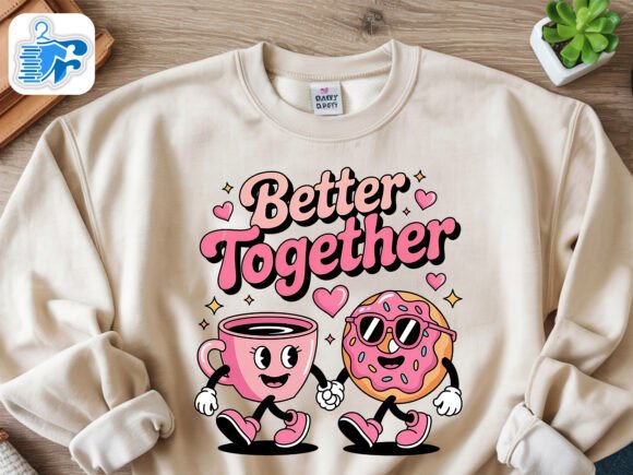 Kawaii Donut and Coffee Love: A Sweet Graphic for Your Brand
