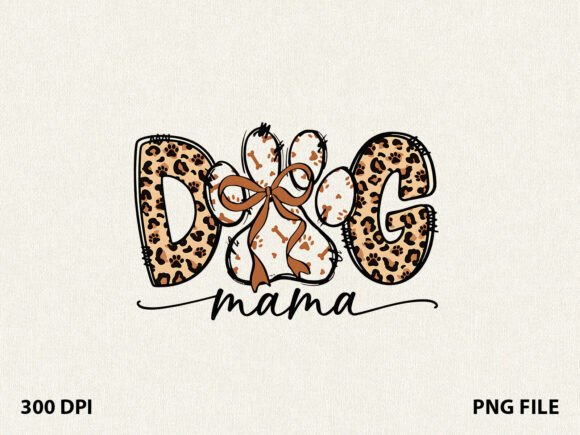 Leopard Bow Dog Mama Dog Mom T-Shirt: A Design for Pet Parents