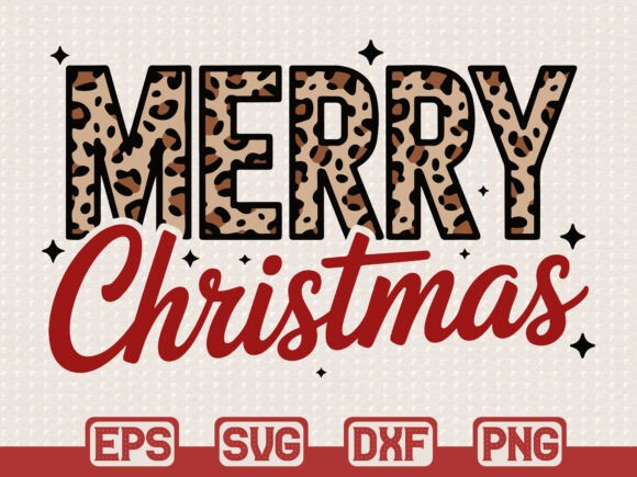 Merry Christmas Animal Print Graphic: Festive Designs for Your Projects