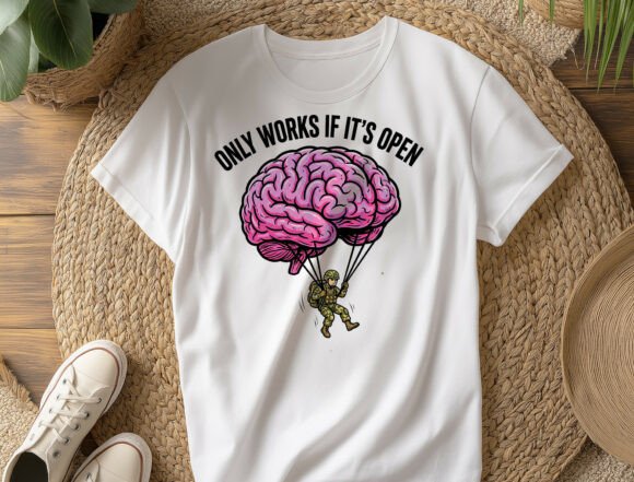 Open Minded Brain PNG: A Design Asset for Mental Health Awareness