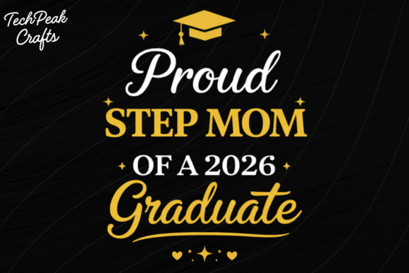 Proud Step Mom 2026 Graduate Shirt PNGP for Graduation