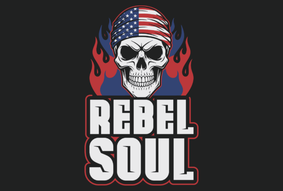 Rebel Soul American Flag Skull Graphic: Unleash Your Edge
