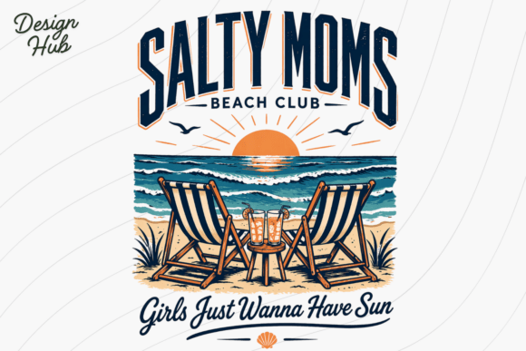 Salty Moms Beach Club Shirt PNG: Your Go-To Summer Design Asset