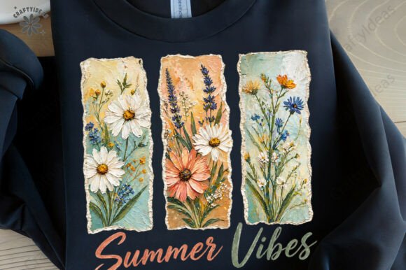 Summer Vibes Png: Floral Summer Png for Vibrant Designs