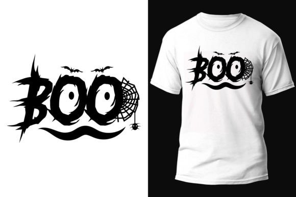 Unleash Spooky Style: The Boo Halloween SVG T-shirt Design
