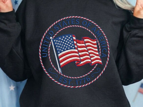 USA Flag Circle Est1776 Tshirt Png: A Patriotic Emblem for Modern Design