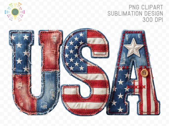 Vintage USA Denim Stitch Letters PNG: A Design Deep Dive